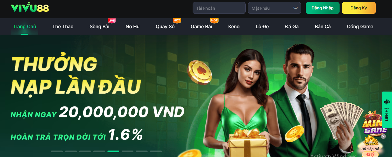 Giao diện Vivu88 – Hiện đại, thân thiện và tối ưu trên mọi thiết bị